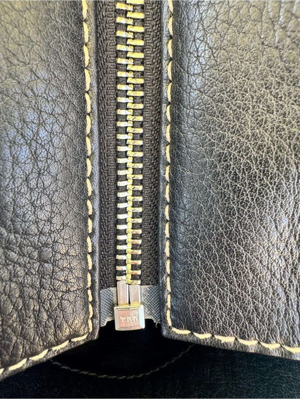 Coach Chelsea Black Pebbled Leather Shoulder Bag with Tan Handles